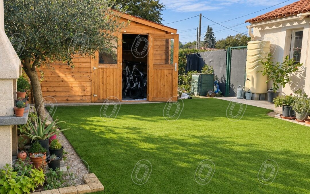 Aménagement paysager d’un jardin de maison à Trans-en-Provence