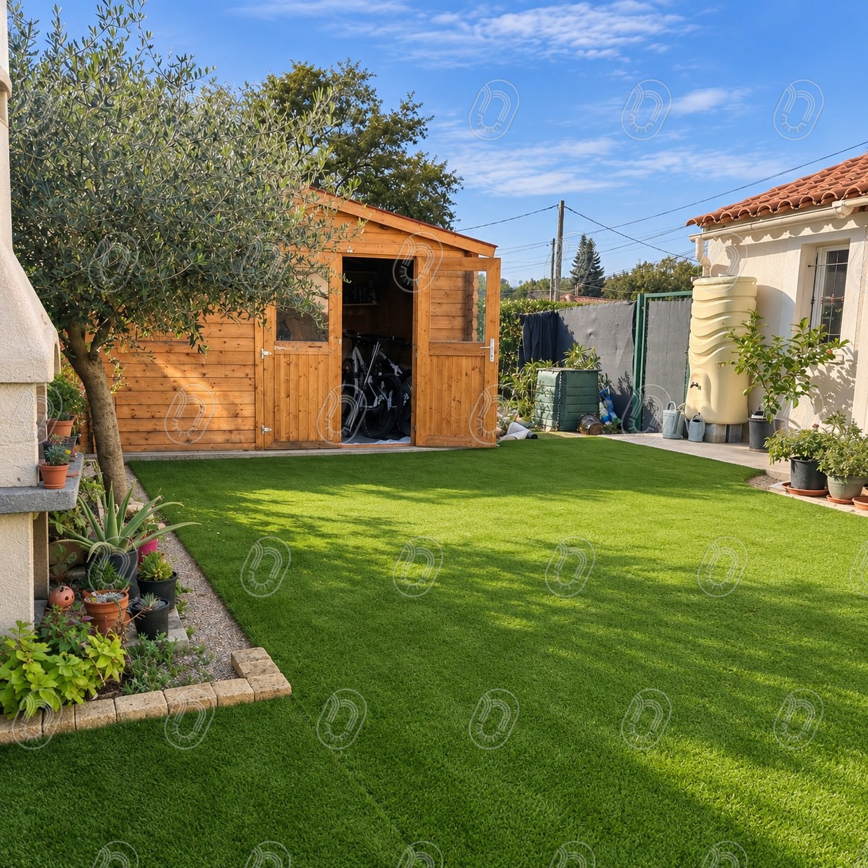 Aménagement paysager d’un jardin de maison à Trans-en-Provence