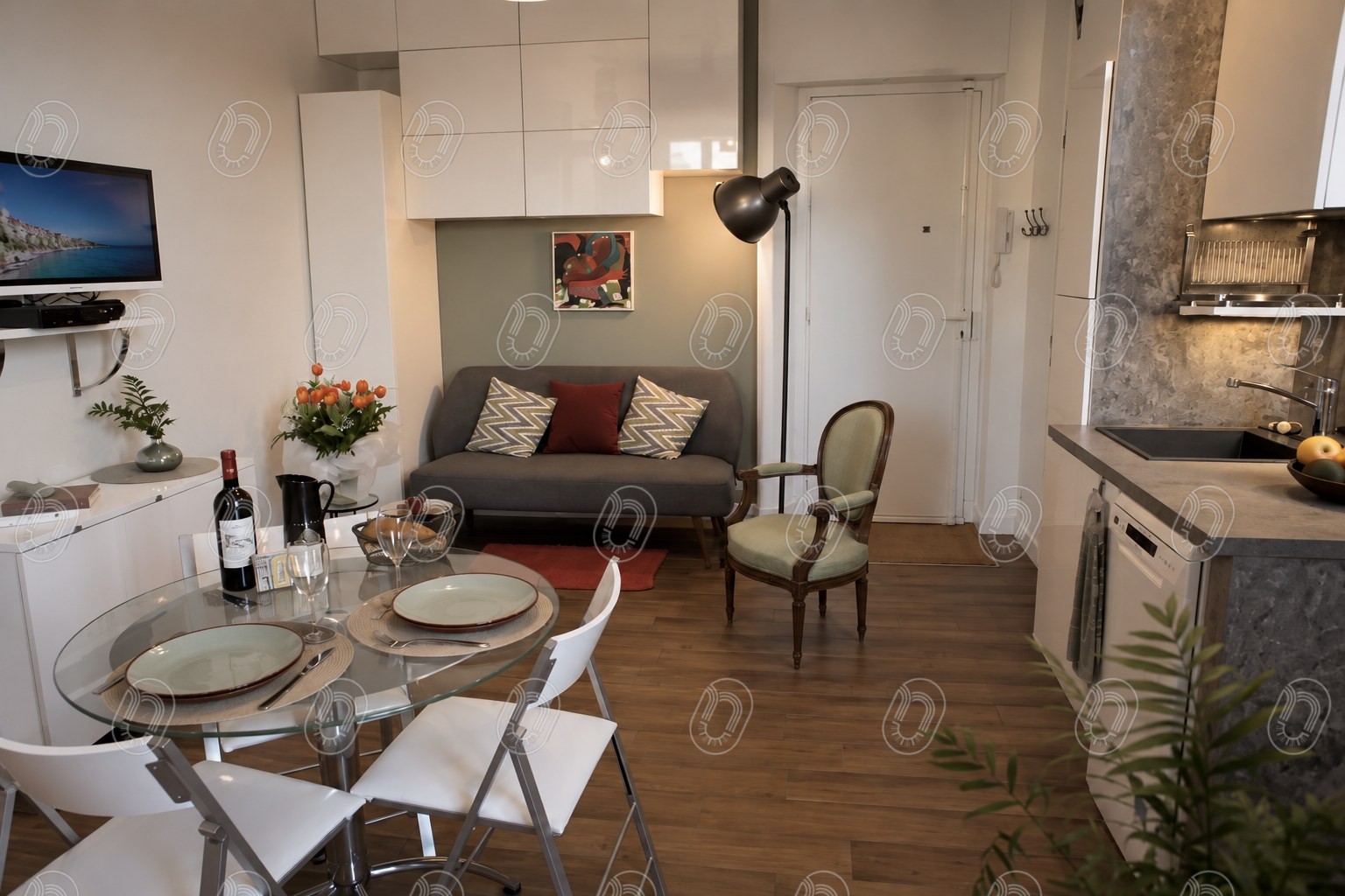 Aménagement intérieur d’un T2 de 29 m² à Nice Port – Projet L’Atelier Niçois