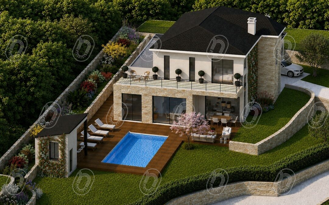 Plan d'architecture d'intérieur pour maison à Peille