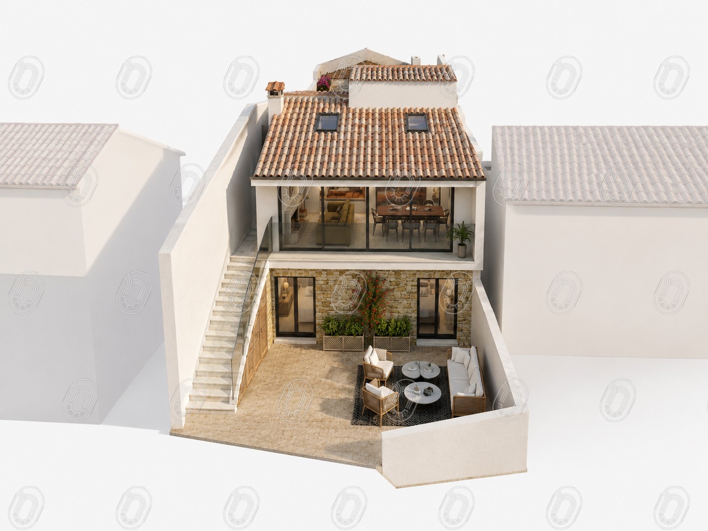 Plan extérieur d'architecture et décoration la Turbie, en PACA