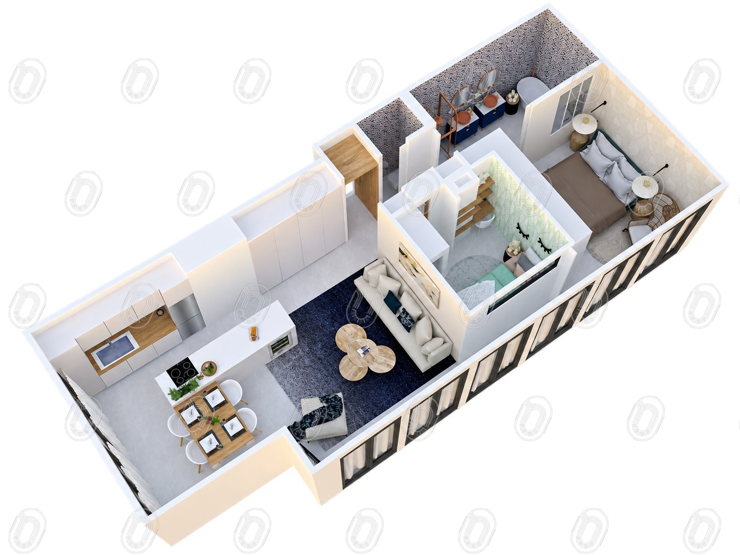 Plan architecture intérieur Var