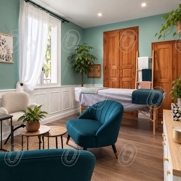 amenagement-cabinet-bien-etre-la-motte Cabinet de naturopathie réaménagé et décoré à La Motte dans le Var