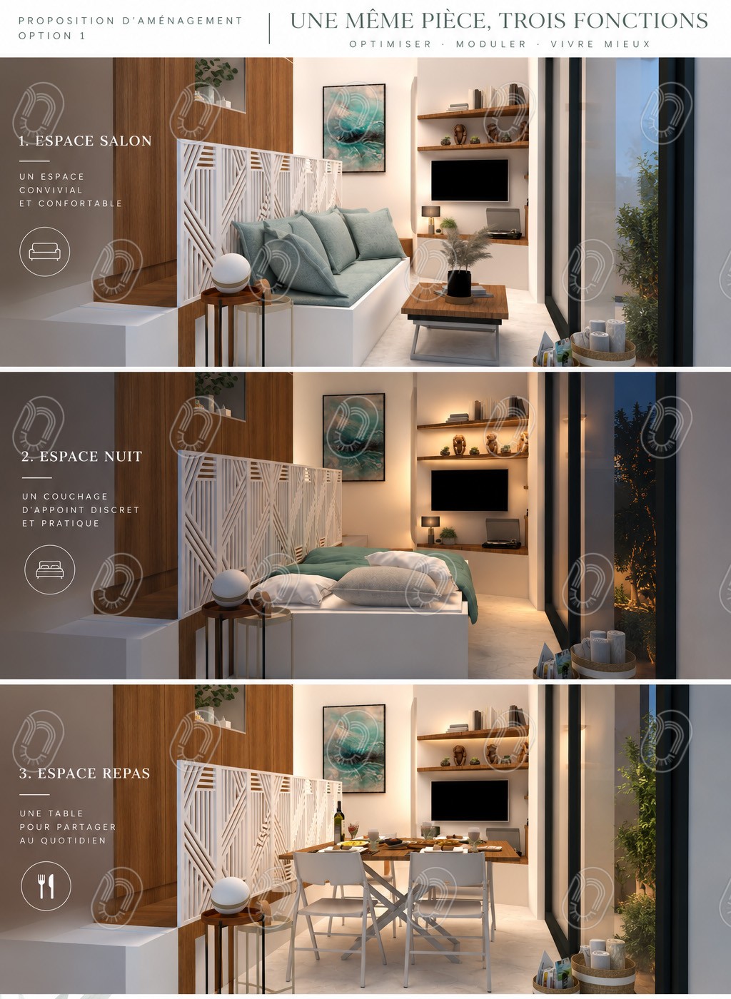 amenagement-multifonction-petit-espace-projet-neroli-la-turbie Aménagement multifonction d’un petit espace à La Turbie avec salon, couchage et espace repas, projet Néroli
