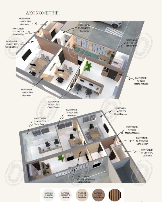 axonometrie-amenagement-bureaux-perspective-auto-draguignan Axonométries du projet d’aménagement intérieur des bureaux Perspective Auto à Draguignan