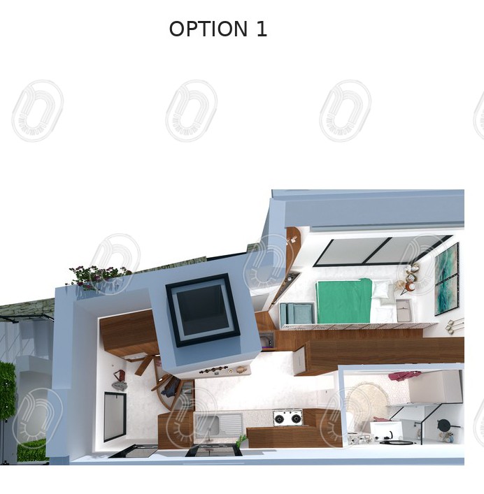 plans-3d-option 1-amenagement-projet-neroli-la-turbie Option1 d’aménagement en plan 3D du projet Néroli à La Turbie