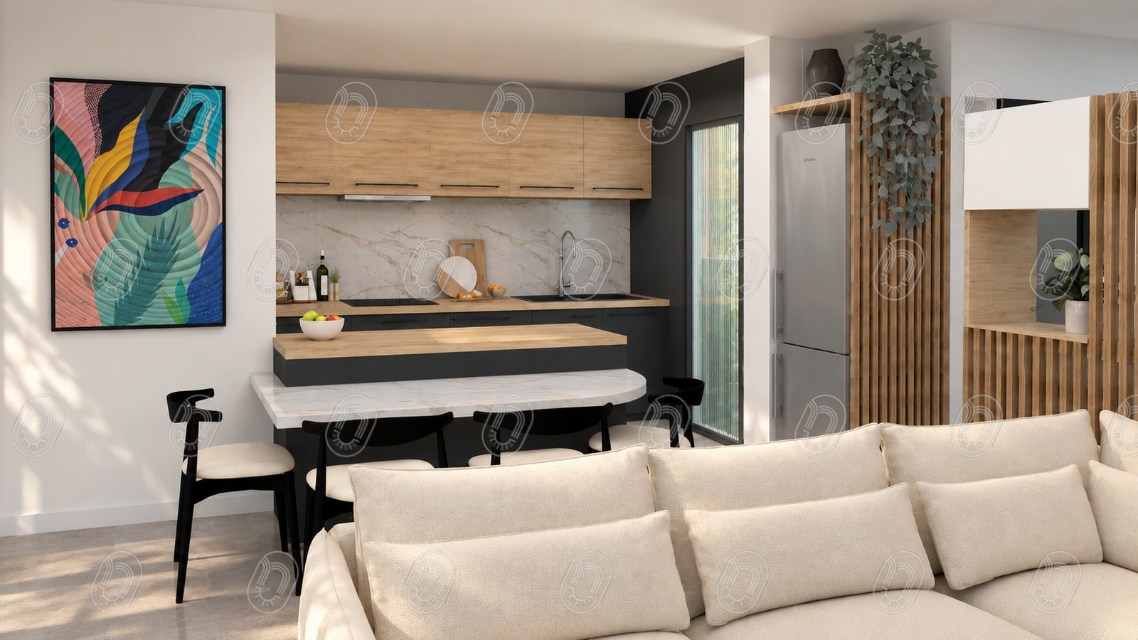 Projet Épure, rénovation et aménagement intérieur d’un appartement à Draguignan