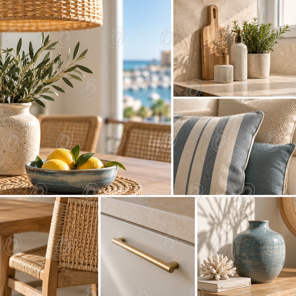 projet-escale-details-decoration-bord-de-mer Détails décoration bord de mer, matières naturelles et bleu Méditerranée – Projet Escale à Port-Fréjus