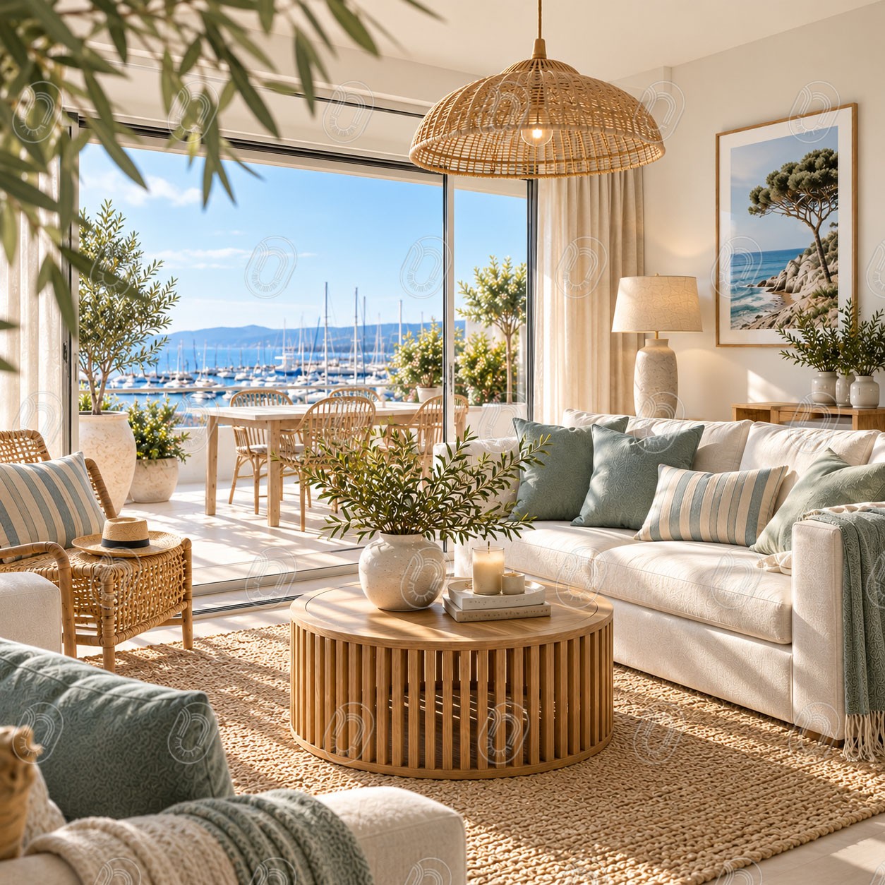 Projet Escale – ambiance de décoration intérieure bord de mer pour un appartement à Port-Fréjus