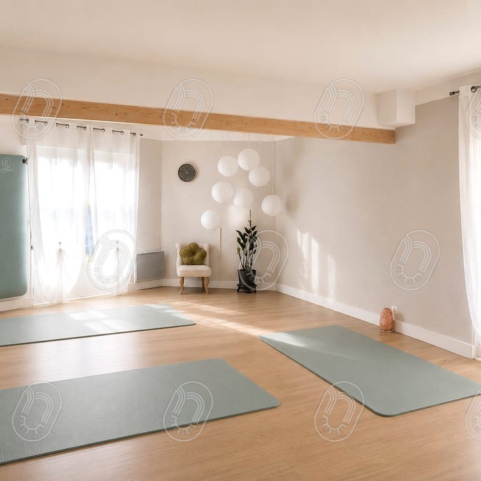 second-souffle-image-projet-studio-pilates-draguignan Salle de cours collectifs du studio de Pilates Second Souffle à Draguignan après aménagement intérieur