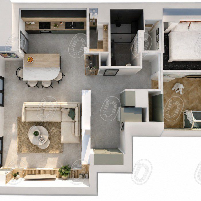 plan-3d-architecture-interieure-draguignan-projet-epure Plan 3D d’aménagement intérieur d’un appartement à Draguignan – projet Épure